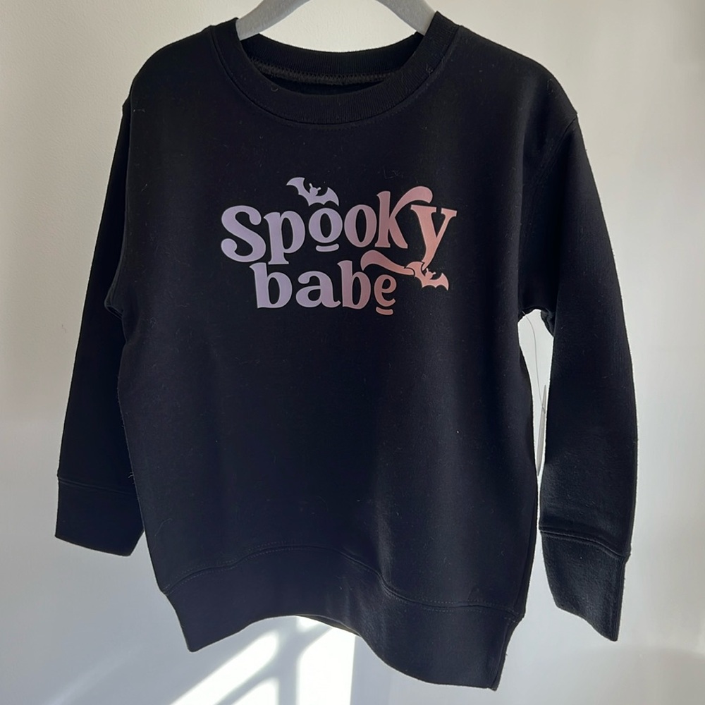 Wink size 4T girls Spooky Babe black sweatshirt NWT